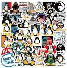 Linux Stickers 62Pcs Work Decals Aesthetic Waterproof Vinyl Pack Stickers for Wa picture