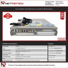 Cisco ASR1002-X ASR 1000 Series 6x 1GB SFP 3x SPA Slot Router -With Dual Power picture