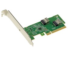 KALEA-INFORMATIQUE PCIe 4.0 Adapter To 2x Slim SAS SFF-8654 4i NVMe picture