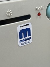 Matrox Graphics Millennium Computer Pentium Case Badge FLAT Sticker Retro ISA PC picture