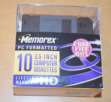 Memorex PC Formatted HD 1.44 Diskettes (9 Pack) open box picture