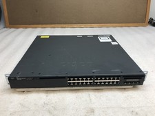 Cisco WS-C3650-24TS-L V02 24 Port Gigabit 3650 Switch W/ Rack Ears picture