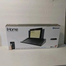 iHOME BLUETOOTH AUDIO SYSTEM & WIRELESS KEYBOARD W/ SPEAKERS NEW IN BOX iDM5 picture