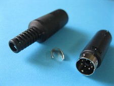 60 pcs Standard Mini DIN Plug 7 Pin Male Connector with Plastic Handle New picture