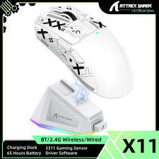 ATTACK SHARK X11 Wireless Gaming Mouse With Charging Dock PixArt PAW3311 Sensor picture