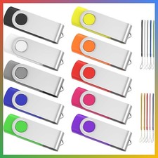128MB Flash Drive 10 Pack, USB 2.0 Memory Stick with Lanyards picture