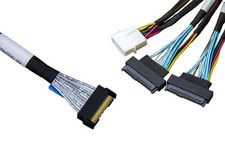 x8 to 2* Adapter 74Pin to 2* 68Pin Cable Power PCIe 4.0 Mini Cooledge 80CM picture