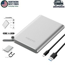 Fast 160GB Type C External Hard Drive - Portable, Plug & Play, Silver Design picture