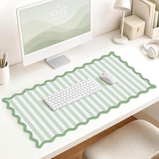 Scalloped Desk Mat 31.5'' X 15.8'' Aesthetic Mouse Pad picture