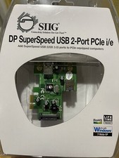 SIIG DP Superspeed USB3.0 2-Port PCle- JU-P20412-S2 FREE S/H picture