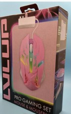 Pro Gaming Mouse & Mousepad Set RGB Lighted Pink Fast Wired Mouse +Pad NEW picture