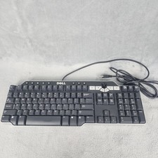 Dell SK-8135 Keyboard USB Wired Black Multimedia Hot Keys OEM PC Tested picture