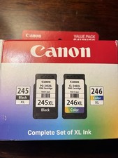 Canon Pixma Combo Pack 245XL/246XL Ink Cartridges, New Sealed, But Open Box picture
