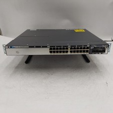 Cisco WS-C3750X-24T-L 24-Port Gigabit 3750X Switch with 2x AC Power picture
