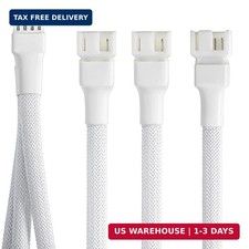 2-Pack 3-Way 4 Pin PWM Fan Splitter Cable, PC Fan Splitter picture