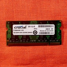 Crucial 2GB SO-DIMM 667 MHz PC2-5300S DDR2 SDRAM Memory (CT25664AC667) picture