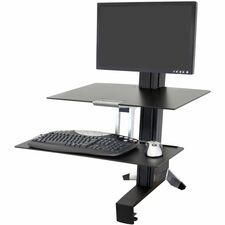 ERGOTRON 33-351-200 ERGOTRON WORKFIT-S,SINGLE HD WITH WORKSURFACE+ (BLACK).CON picture