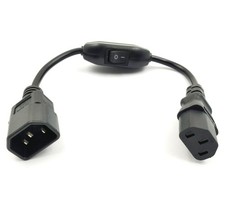 Duttek Power Cord with Switch, PC Power Cord Inline Switch IEC 320 Mains Power C picture