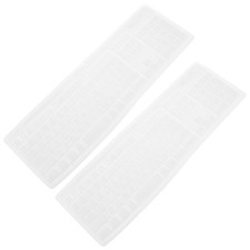 2Pcs Silicone Keyboard Protector Cover White Durable Thin Keyboard Skin picture