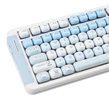 Cute PBT Keycap Set Round MOG Profile Blue Keycaps Durable Keyboard picture