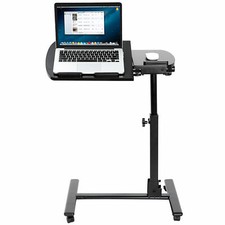 Angle Adjustable Laptop Sofa Desk Overbed Food Tray Table Stand Rolling Height  picture