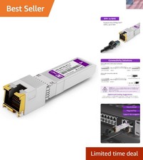 10GBASE-T SFP+ to RJ45 Transceiver, 1/2.5/5/10G Multi-Rate Copper SFP+ to Eth... picture