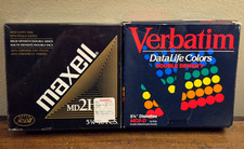 Maxell 5 1/4” MD2-HD 10-Pack Floppy Disks New Sealed + Verbatim DataLife Colors picture