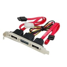 2-port 2 SATA to 2 ESATA + IDE 4pin Power host case mainboard pci rear Bracket picture