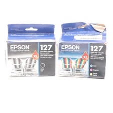 Epson 127XL Extra High-Capacity Ink Cartridges Black Cyan Magenta Yellow 08/2020 picture