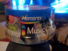 Vtg  Memorex Cool Colors Sealed CD-R 25PK Music 25 pack - 40x 700MB 80 Min. picture