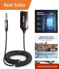 Compact 3.5mm Bluetooth Adapter with Built-In Microphone for Cars & Home picture