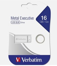 Verbatim 16GB Metal Executive USB Flash Drive - Silver - 98748 picture