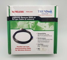 Trendnet TEW-L202 Reverse SMA Female To N-Type Male Cable 6.5ft Weatherproof picture