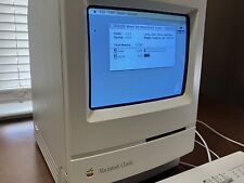 APPLE MACINTOSH CLASSIC COMPUTER VINTAGE MAC Complete w Keyboard Mouse Recapped picture
