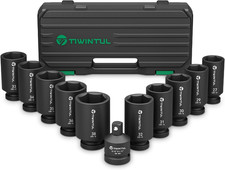 11Pcs Axle Nut Socket Set, 1/2