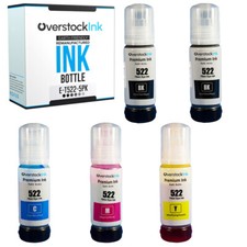 Compatible Epson T522 Ink Bottles 5PK for EcoTank ET-2400, ET-2720, ET-2800 picture