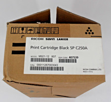 Ricoh M921-12 Savin Lanier Genuine Black Toner Print Cartridge SP C250A (407539) picture