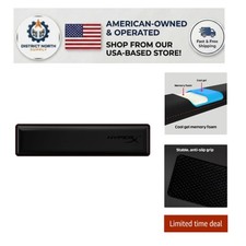 Cooling Gel-Infused Black Wrist Rest with Anti-Slip Rubber for Ergonomic Comfort picture