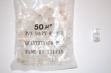 50 pcs RJ45 Plug Cat5/6 Modular LAN NON-Pass though Connector Ethernet Sealed picture