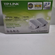 Brand New TL-PA4010KIT TP-Link AV500 Nano Powerline Adapter Starter Kit SEALED picture