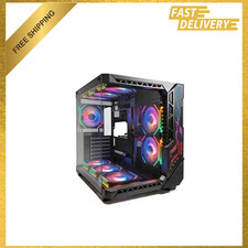 Mid Tower Gaming PC Case ATX with Tempered Glass and RGB Fans 9, Support 360mm picture
