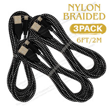 3Pack 6Ft USB Fast Charger Cable Lot For iPhone 13 12 11 8 6 5 X Heavy Duty Cord picture