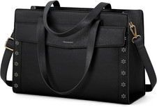 RAINSMORE Laptop Bag for Women 15.6 Inch Professional Leather Work Tote picture