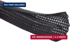 10ft - 1/4 inch Cord Protector Wire Loom Tubing Cable Sleeve Split Sleeving For picture