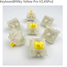 Gateron G Pro 3.0 Yellow Mechanical Keyboard Switches 90 Pcs Linear 3-Pin G270 picture