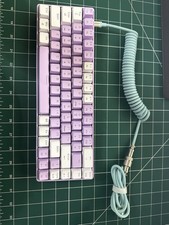 ZIYOU LANG T8 65% RGB Mechanical Gaming Keyboard Purple/White + Spring Cable picture