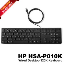 HP Smart 320K Slim USB Wired Keyboard 108-Key QWERTY US Black HSA-P010K L96909-0 picture
