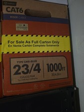 CAT6 Ethernet Cable 1000ft 23/4 AWG Riser Rated CMR Blue Southwire picture