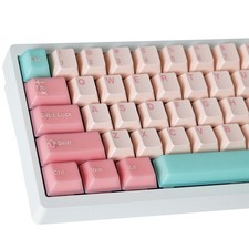163 Keys Pink Translucent Custom Keycaps Double Shot PBT Cherry Profile Set picture