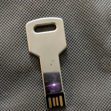 Key-Shaped USB Flash Drive Metal, Silver Key Design USB Memory Stick Drive picture